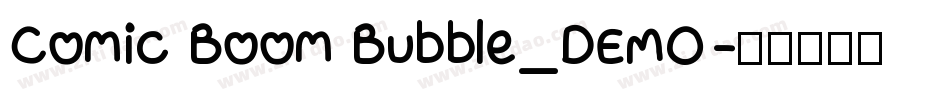 Comic Boom Bubble_DEMO字体转换